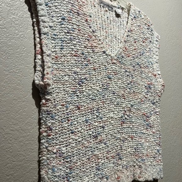 V neck pull over sweater vest by Alyssa Brooke - Picture 2 of 5